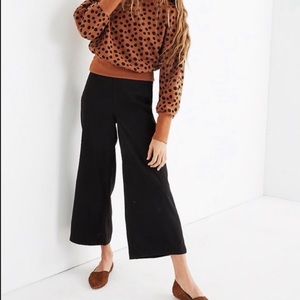 Madewell Huston Pull On Crop Black Pants size Large